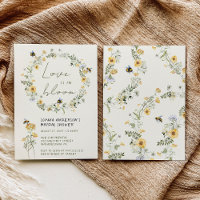 Wildflower Bee Bridal Shower Invitation