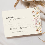 Wildflower Beige Boho Garden Wedding RSVP Invitation<br><div class="desc">Embark on the journey of love with our Wildflower Garden Wedding RSVP Invitation. Adorned with the delicate beauty of wildflowers, this invitation is more than a response; it's an ode to nature's romance. Enclosed within is the opportunity for your guests to confirm their attendance, a simple gesture that intertwines their...</div>