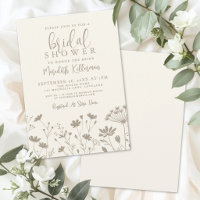 Wildflower Beige Ivory Bridal Shower