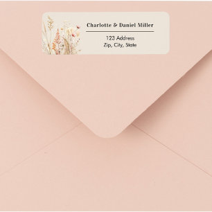 Wildflower beige pink return address
