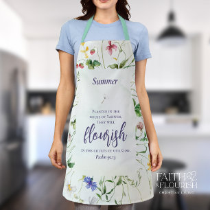 Wildflower Bible Verse Personalised Apron