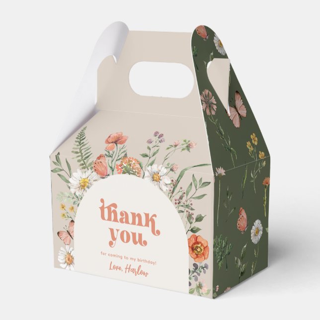 Wildflower Birthday Favour Boxes (Front Side)