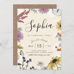 Wildflower Birthday Invitation