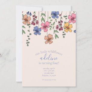 Wildflower Birthday Party Invitations
