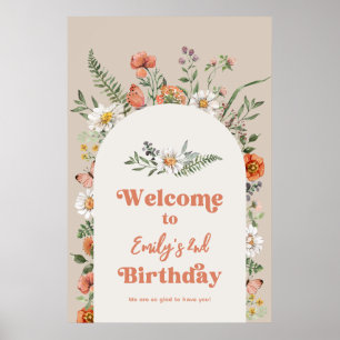Wildflower Birthday Welcome Poster