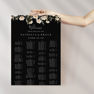 Wildflower Black Alphabetical Seating Chart