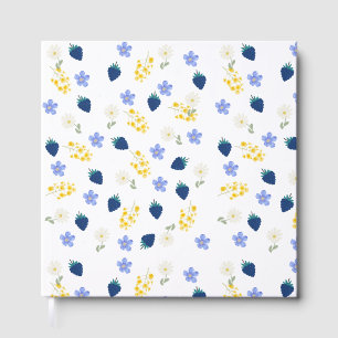Wildflower & Blackberry Floral Pattern Guest Book