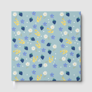 Wildflower & Blackberry Floral Pattern Guest Book