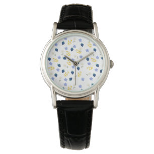 Wildflower & Blackberry Floral Pattern Watch