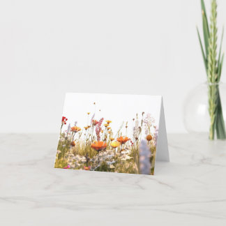 Wildflower Blank Folded Card
