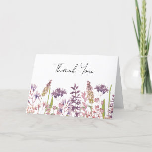 Wildflower Blank Inside Thank You Card
