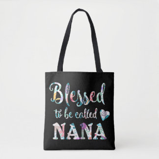Wildflower Blessed To Be Called Nana Christmas Tote Bag