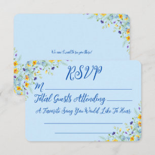 Wildflower Bliss Beautiful Floral Wedding RSVP Card