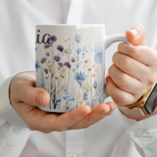 🌸🎨Wildflower Bliss Watercolor🌼🍃 Coffee Mug