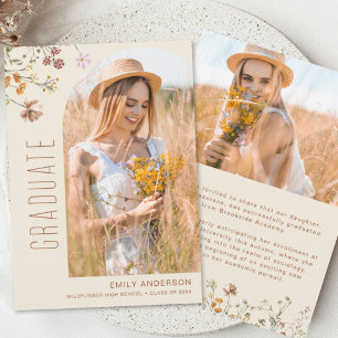 Wildflower Bloom Graduation Photo Announcement