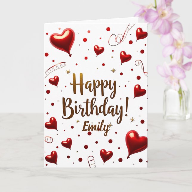 Wildflower Blooming Delicate Floral Birthday Card  (Orchid)