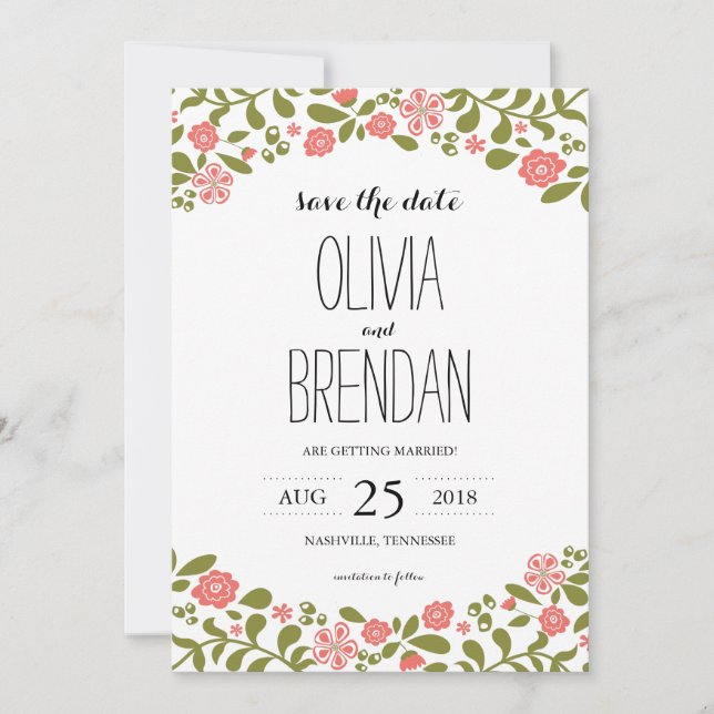 Wildflower Blossoms | Save the Date (Front)