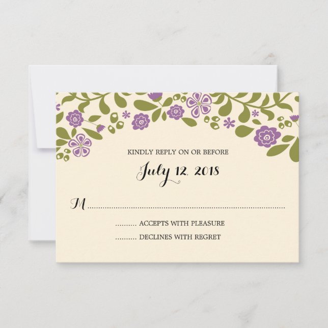 Wildflower Blossoms | Wedding RSVP (Front)