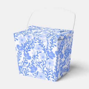 Wildflower Blue Blooms Floral Baby Shower Custom Favour Box