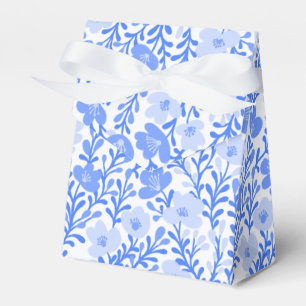 Wildflower Blue Blooms Floral  Baby Shower Custom  Favour Box