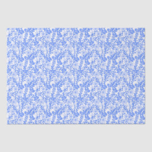 Wildflower Blue Blooms Floral Baby Shower Custom Tissue Paper