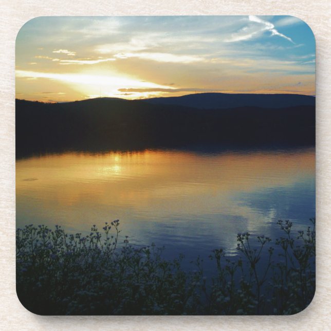 Wildflower, Blue sunset Coaster (Front)