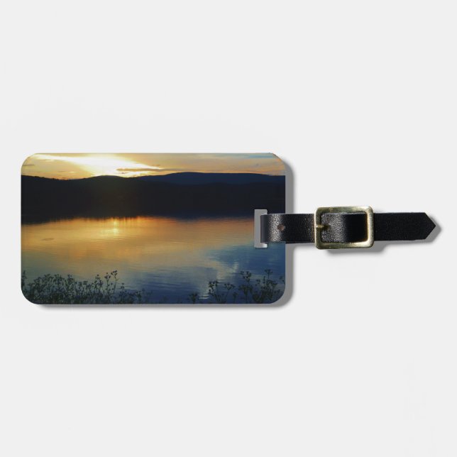 Wildflower, Blue sunset Luggage Tag (Front Horizontal)