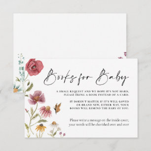 Wildflower Blush Books for Baby Card