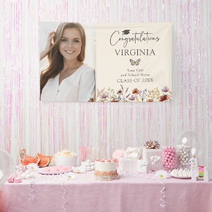 Wildflower Bohemian Graduation Banner