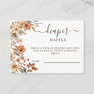 Wildflower Boho Baby Shower Books For Baby Enclosure Card