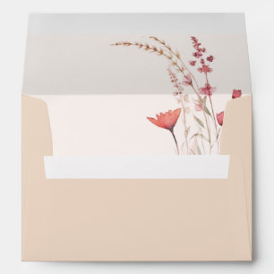 Wildflower Boho Baby Shower Envelope