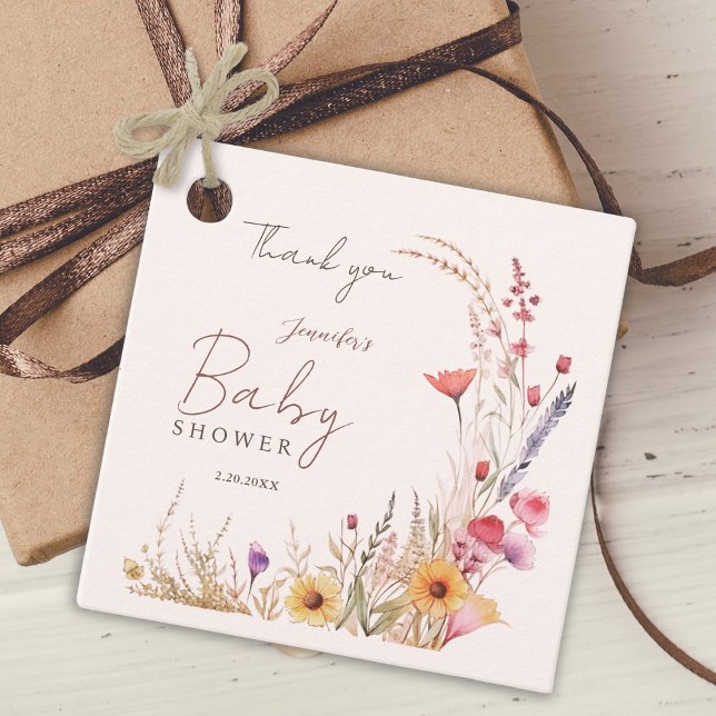 Wildflower Boho Baby Shower  Favour Tags (Creator Uploaded)