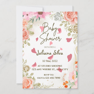 Wildflower Boho Baby Shower Invitation