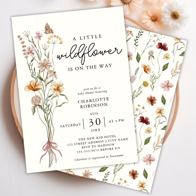 Wildflower Boho Baby Shower Invitation (Wildflower Boho Baby Shower Invitation)