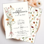 Wildflower Boho Baby Shower Invitation<br><div class="desc">Are you looking for a beautiful baby shower theme for a mummy-to-be? Check out this Wildflower Boho Baby Shower Invitation. It features a beautiful bouquet of watercolor wildflowers on a cream background. On the back, you find a cute floral pattern. But you can change the background colour in the design...</div>