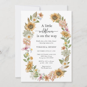 Wildflower Boho Baby Shower Invitation