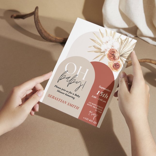 Wildflower Boho Baby Shower Invite - Gender Neutra (Wildflower Boho Baby Shower Invite - Gender Neutral Floral)