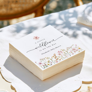 Wildflower Boho Baby Shower Napkin