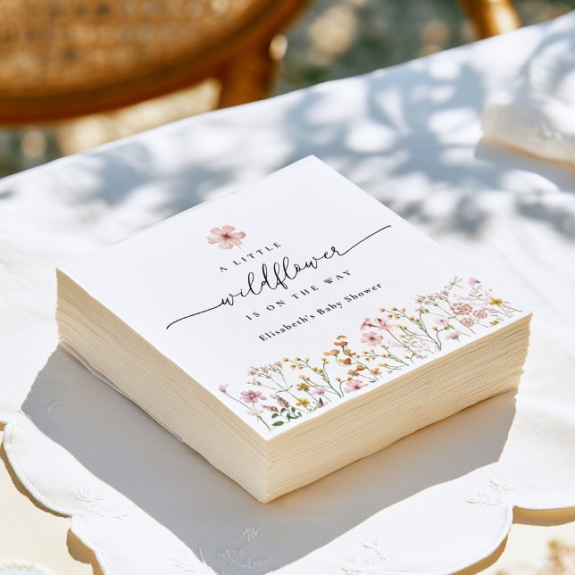 Wildflower Boho Baby Shower Napkin (Creator Uploaded)