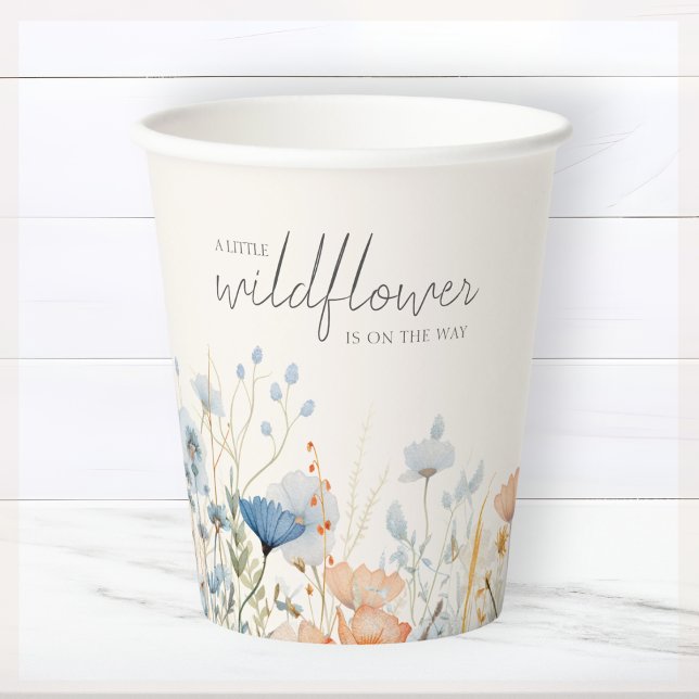 Wildflower Boho Baby Shower Paper Cups (Creator Uploaded)