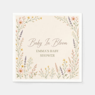 Wildflower Boho Baby Shower Paper Napkins