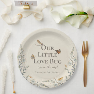 Wildflower Boho Baby Shower Tableware Paper Plate