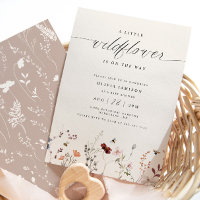 Wildflower Boho Baby Shower Woodsy Elegant