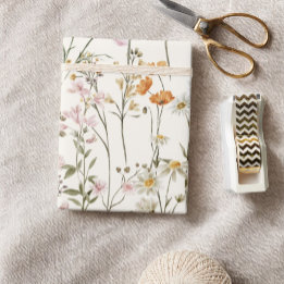 Wildflower Boho Bloom Garden Boho Wrapping Paper
