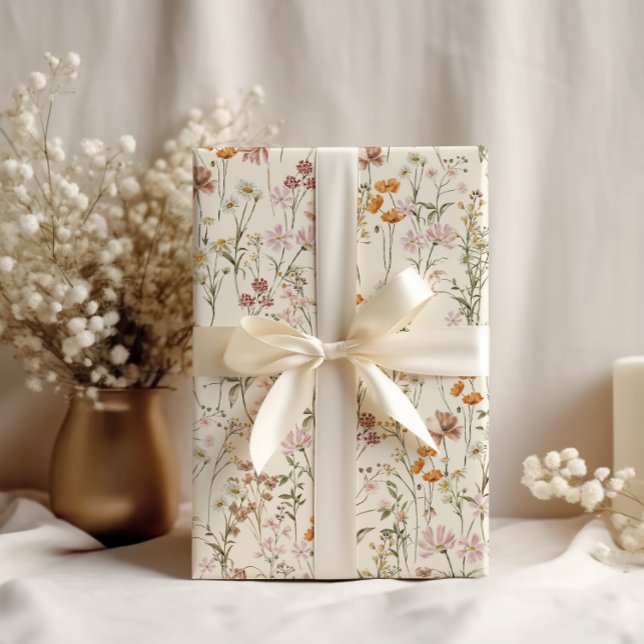 Wildflower Boho Bloom Garden Boho Wrapping Paper (Creator Uploaded)