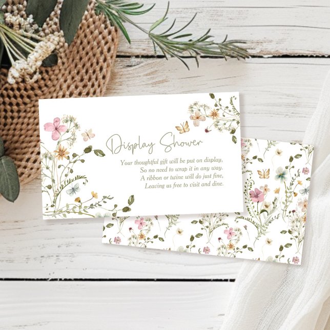 Wildflower Boho Bridal Display Shower Enclosure Card (Creator Uploaded)