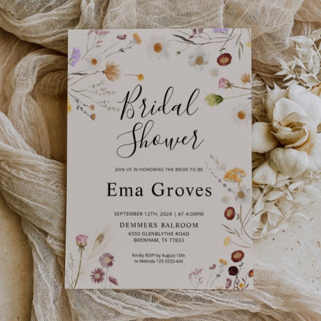 Wildflower Boho Bridal Shower Invitation  (Creator Uploaded)