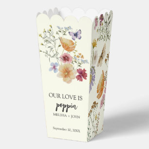 Wildflower Boho Butterfly Popcorn Favour Box