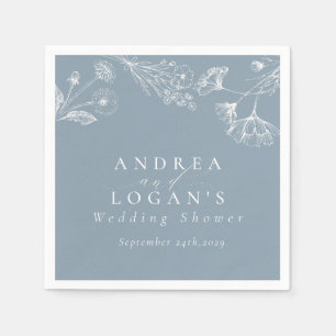 Wildflower Boho Chic Bridal Shower Napkin