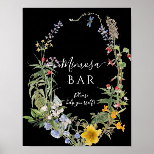 Wildflower Boho Chic Floral Wreath Cards n Gifts   Poster